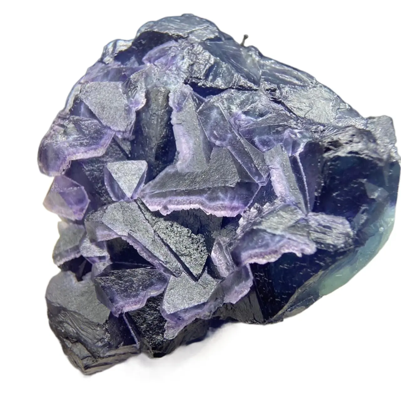 Campione minerale di cristallo di Fluorite naturale di Zhejiang Fluorite viola Fluorite di due generazioni