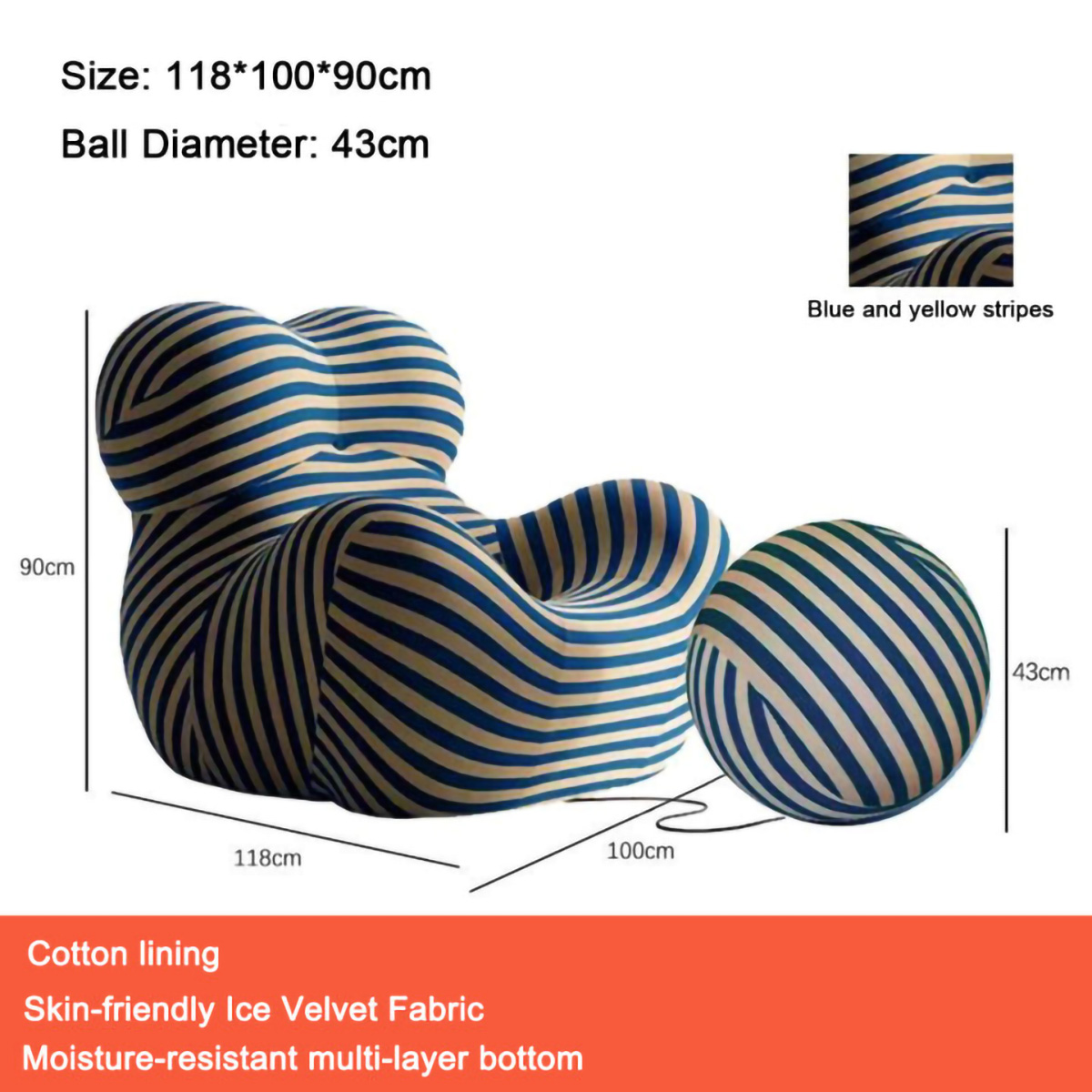 Blue and yellow stripes