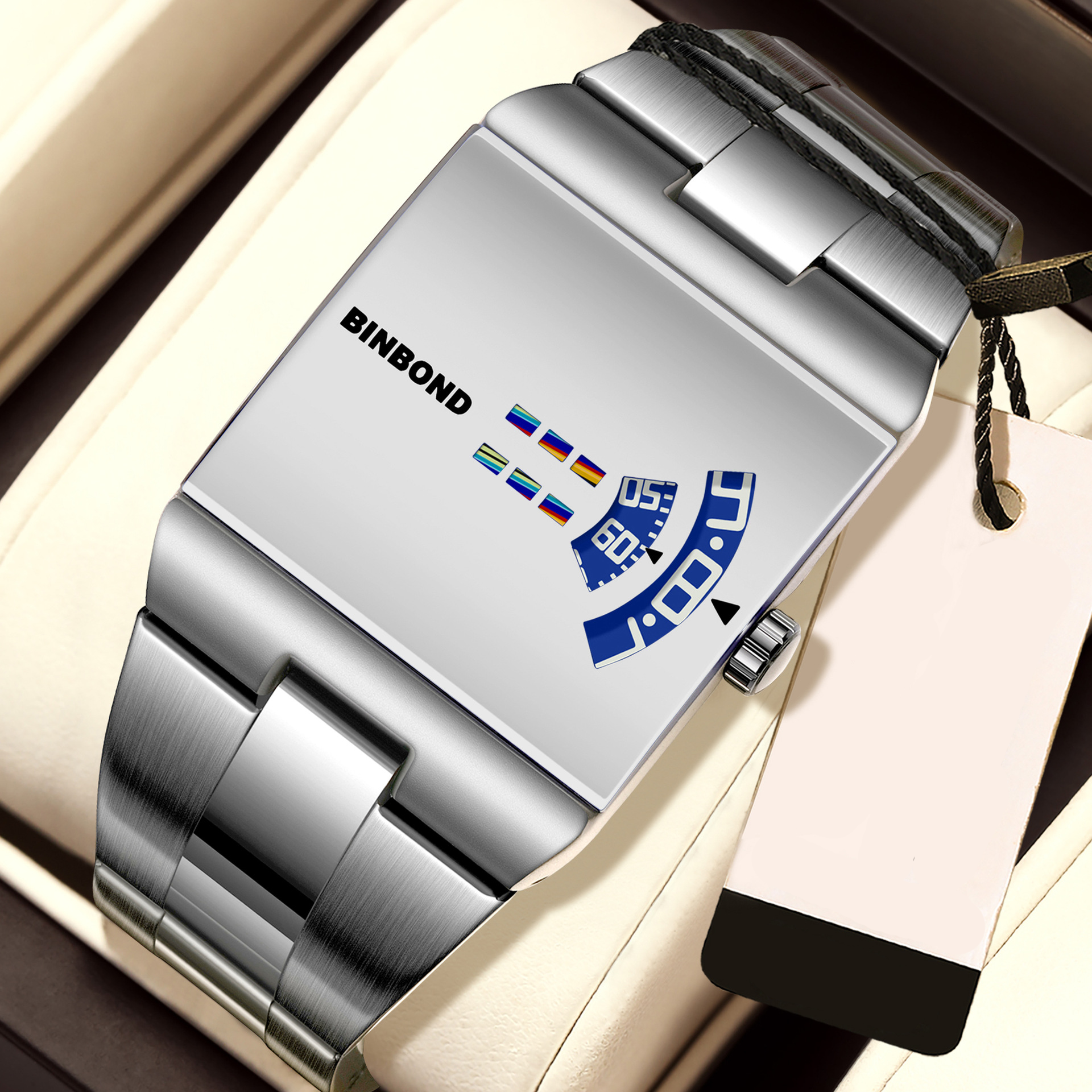 3 Silver Dial Silver Band