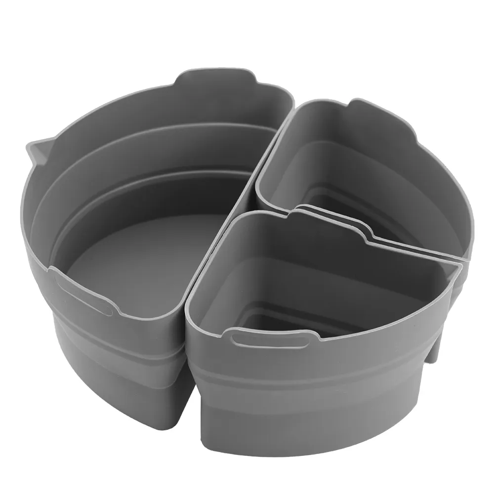 Fodera per inserto crockpot di nuovo arrivo fodere per cottura lenta in Silicone pieghevoli riutilizzabili con 3 scomparti per 6qt