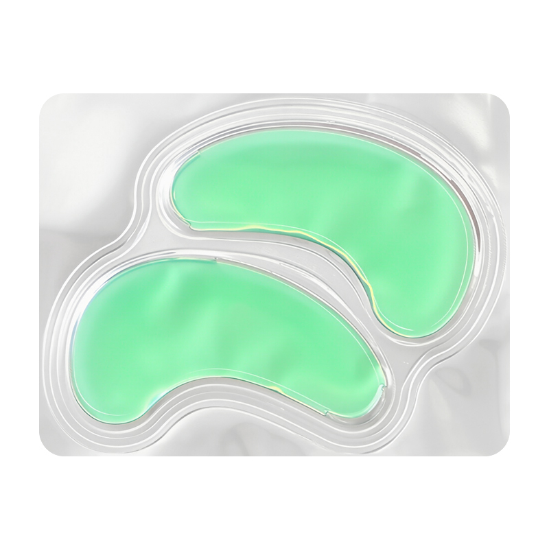 Masque pour les yeux vert pressé à la machine