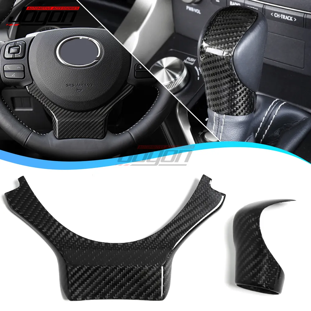 Carbon Fiber Central Gear Schaltknauf abdeckung Lenkrad verkleidung für Lexus IS GS ES IS200 IS300 IS350 IS500 ES350 GS200t