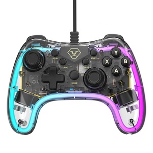 Joystick RGB con cable de diseño transparente para Nintendo Switch, controlador de Gamepad para PC y ordenador, diseño transparente - Product Image 1