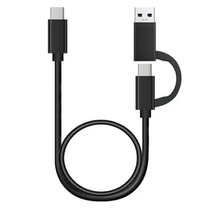 10Gbps ซิงค์ข้อมูล USB A/C 3.0 ถึง USB ประเภท C สําหรับแล็ปท็อปแท็บเล็ต 2 ใน 1 สาย USB C ชาร์จเร็ว - Product Image 1