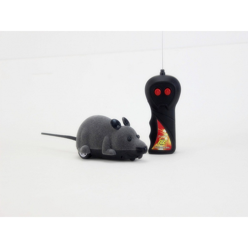 Ratón negro gris del oído