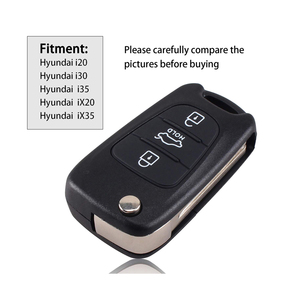 Hyun-dai I30 I30 I35 IX20 IX35 için Flip katlanır uzaktan anahtar Shell kılıf anahtarsız giriş 3 düğmeler yedek uyumlu CWTWB1U751 - Product Image 2