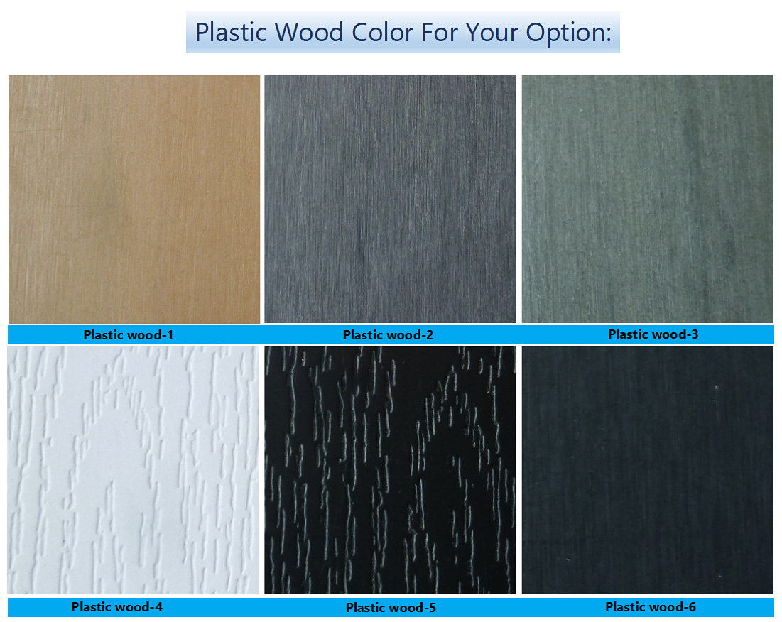 Color de madera plástica