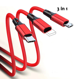 Hot Selling 2A Multiple Universal 3in1 <strong>Charger</strong> <strong>One</strong> USB Multi 3 in 1 Charging Data for Phone Micro USB Type C - Product Image 3