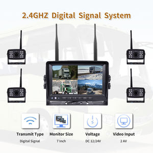 トラック用カメラ4台付き高品質ワイヤレス反転モニタリングディスプレイレコードバックアップカメラ - Product Image 2