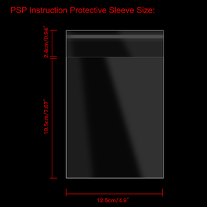 Oyun kartı kartuşu durumda veya talimat kitapçığı koruyucu açılıp kapanabilir kollu OPP torba Sony PlayStation PSP UMD manuel 100 adet - Product Image 3