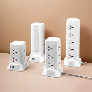 Toma de corriente USB múltiple Toma de extensión eléctrica vertical Toma de extensión de Torre - Product Image 4