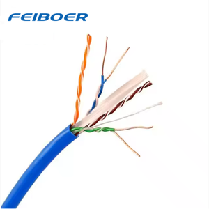 Feiboer 0.52mm固体PVC LANケーブルRJ45ネットワークコードCAT7互換305mゲーミングモデムルーターPC FTP 23awgイーサネットケーブル