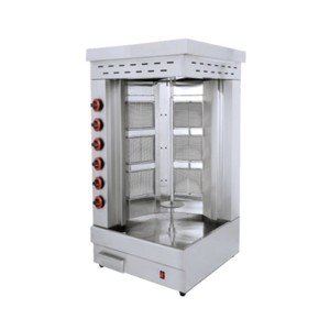 6燃烧器燃气立式烤鸡自动旋转制肉机迷你沙瓦玛机 - Product Image 1