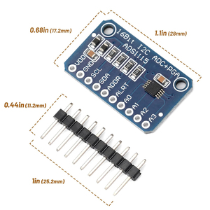 ADS1115 16-Bit-I2C-Modul Präzisions-ADC 4-Kanal-Entwicklungsplatine Pro Gain-Verstärker 2,0 V bis 5,5 V.