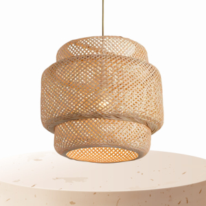 Handcrafted Pendant Lamp made with natural materials and timeless silhouette ideal for eco <strong>inspired</strong> or rustic homes - Product Image 5