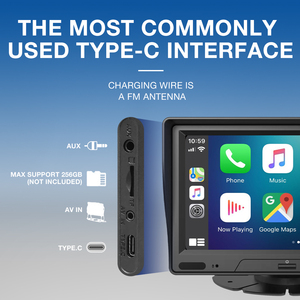 Carplay <strong>Android</strong> Auto 7 Inch Touch Screen Indash HD1080P Car DVR With WIFI BT, FM, Backup <strong>Cameras</strong> for Dashcam Driving Recorder - Product Image 4