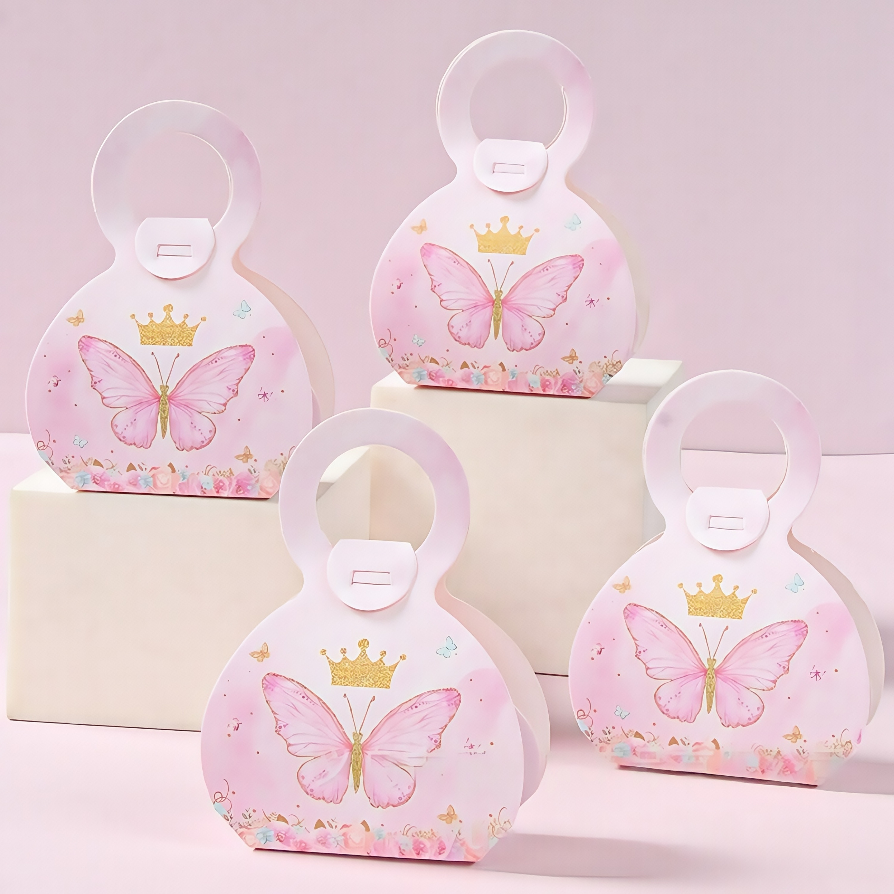 Bolso tote mariposa rosa