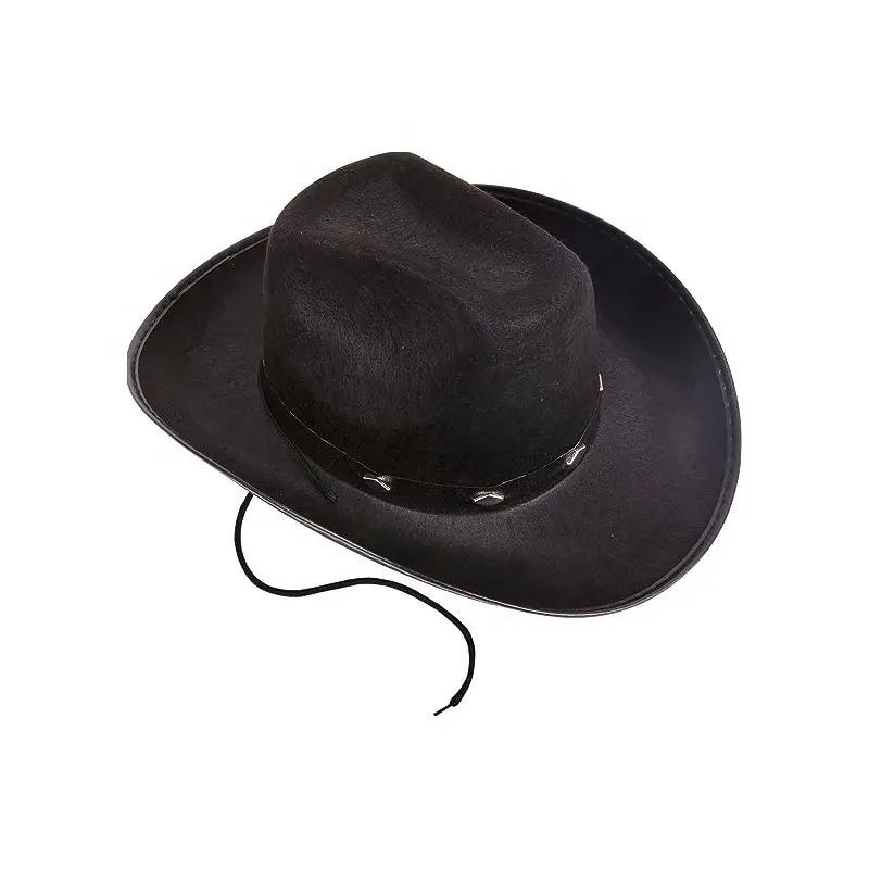 Sombrero de vaquero occidental con tachuelas para adultos, elegantes sombreros de fieltro, perfectos para Vaqueros, vaqueras y accesorios para fiestas de disfraces