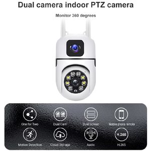 出厂价格V380 4MP双镜头双屏人体检测夜视Wifi Ptz IP室内摄像机家庭安全 - Product Image 6
