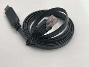 USB Type-CオスからRJ45 USBコンソールケーブル1mフラットLケーブルブレードシールド付き3A高速充電コンピュータFTDIFT232R - Product Image 4