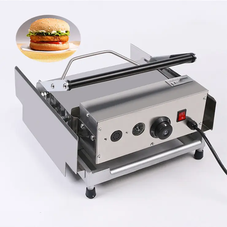 Commerciële Hamburger Broodje Broodrooster Elektrische Hamburger Machine Hamburger Making Apparatuur