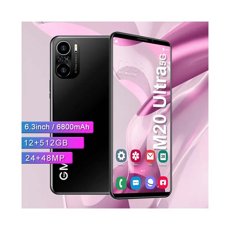 Yeni M20 ULTRA parmak yüz kilidini akıllı telefon 12 + 512GB büyük bellek ile cep telefonu güzellik kamera Android 10 oyun cep telefonu