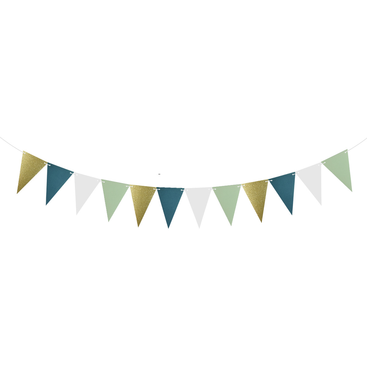 Gold + dark green + grass green + white