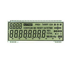 Kunden spezifisches TN4-Digit 7-Segment-LCD-Display Industrielles Anzeige instrument mit schwarzem Hintergrund und weißem Text - Product Image 3