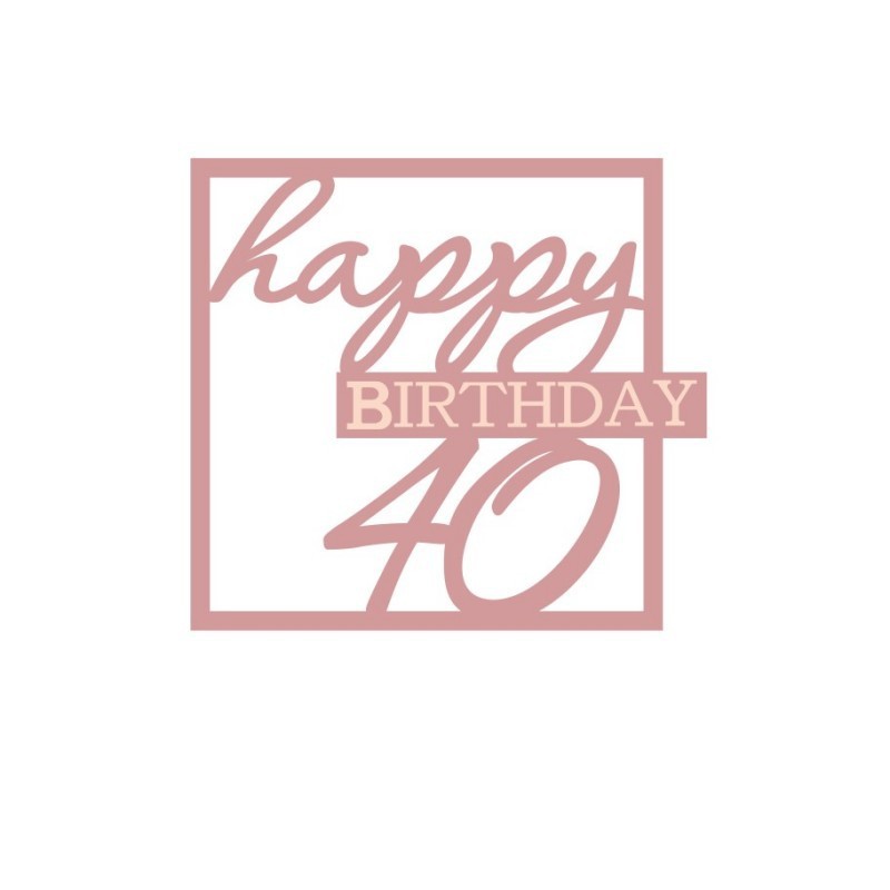 Buon quarantesimo compleanno oro rosa