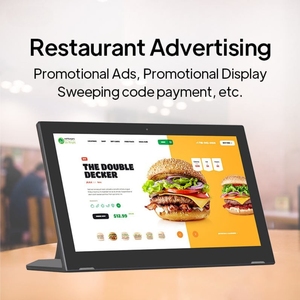 Alta qualidade l forma 15.6 polegada touch screen android 11, encomenda da posição do pagamento kiosk poe rj45 nfc desktop, tablet android - Product Image 6
