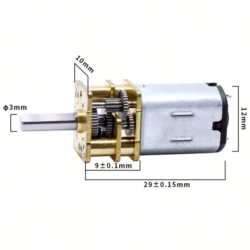 Mini motore DC N20 per bicicletta condivisa serratura elettronica Micro motoriduttore DC 6V Smart lock Motor