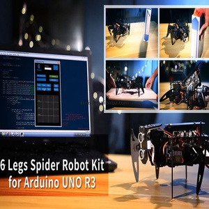 Eğitim robotu Hexapod biyonik örümcek ileri ve geri sol ve sağ izleme engellerden kaçınma ikincil programlama