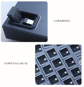 ABM066 Barebones Kit Alice-layout VIA programable Intercambiable en caliente Bluetooth/2,4 Ghz/Tipo-C Conectividades para Win/Mac - Product Image 4