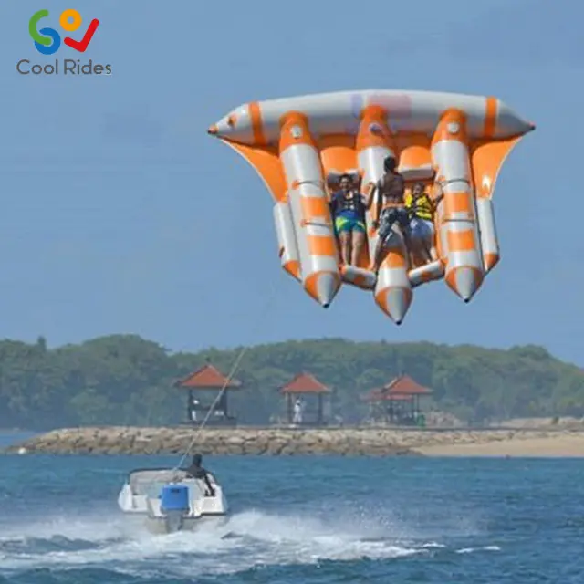 Commercial Inflatable Fish Tube Towable Flying Inflatable Fish Boat Inflatable Flying Water Tube