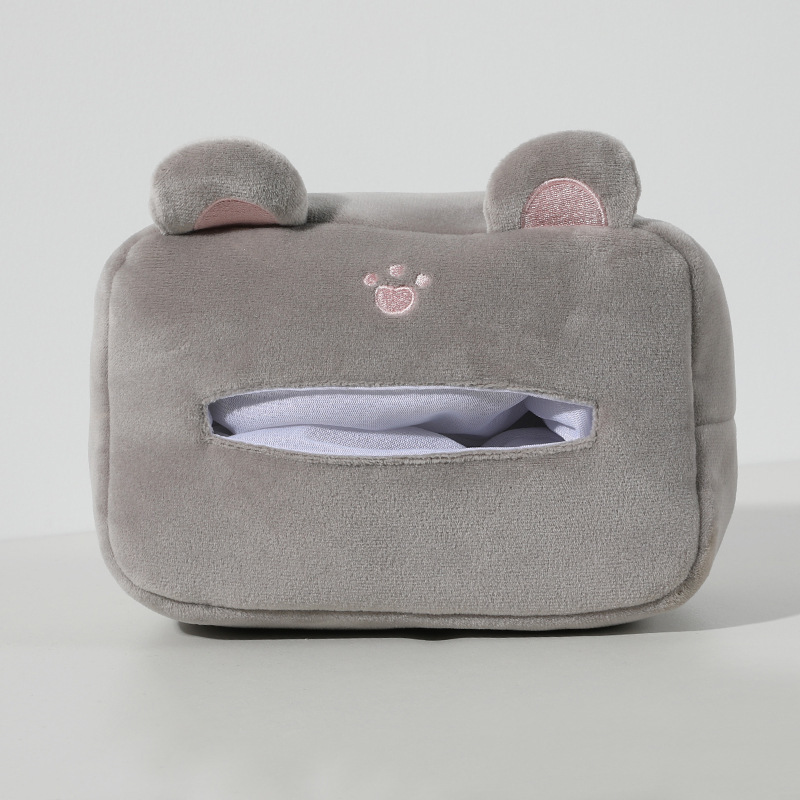 กล่องทิชชู่สีเทา