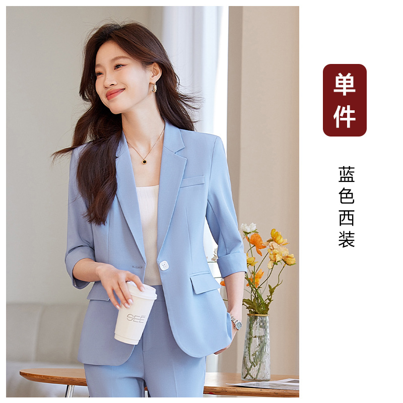 blue suit