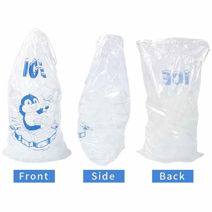Pp usa e getta coulisse Bolsas Para Hielo En Mayoreo Cooler Freezer Bags per Ice Pop Food Cube Packaging stampa plastica