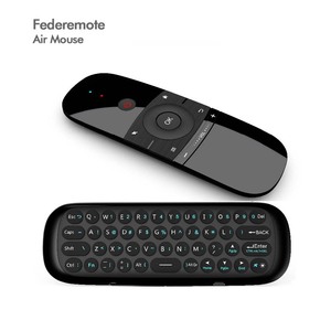 W1 senza fili Mini tastiera Mouse Combo con telecomando 2.4GHz USB ricaricabile Android TV Box IR telecomando - Product Image 1