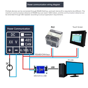 Entrada de adquisición analógica de voltaje y corriente convertida al módulo RS485 5V/10V/30V/4-20mA grado industrial