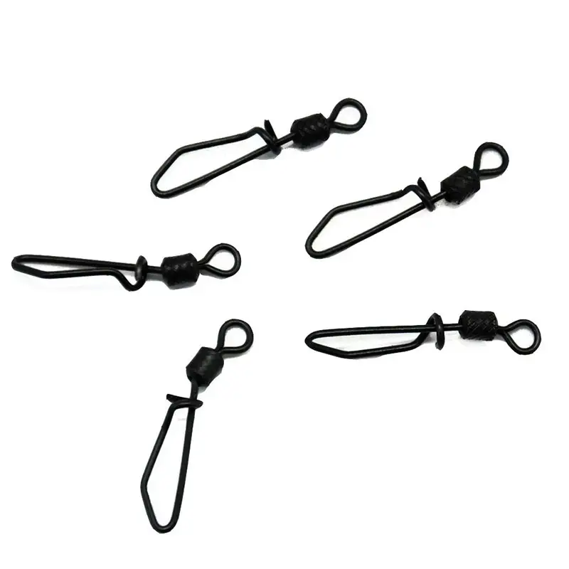 Heavy Duty Carp Fishing Snap Swivel Ball Bearing barril Q pesca rápida Snap Hook accesorios de pesca