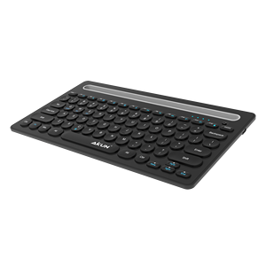 Teclado recargable de triple solución Bluetooth 5,0 + 3,0 + 2,4 Ghz Versión-Conéctese con 3 dispositivos-Soporte para móvil e iPad