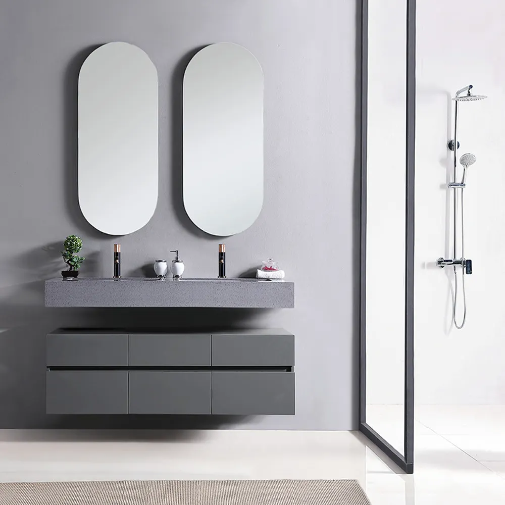 high quality australian style contemporary bathroom wall cabinet teak solid wood commercial bathroom vanity unit