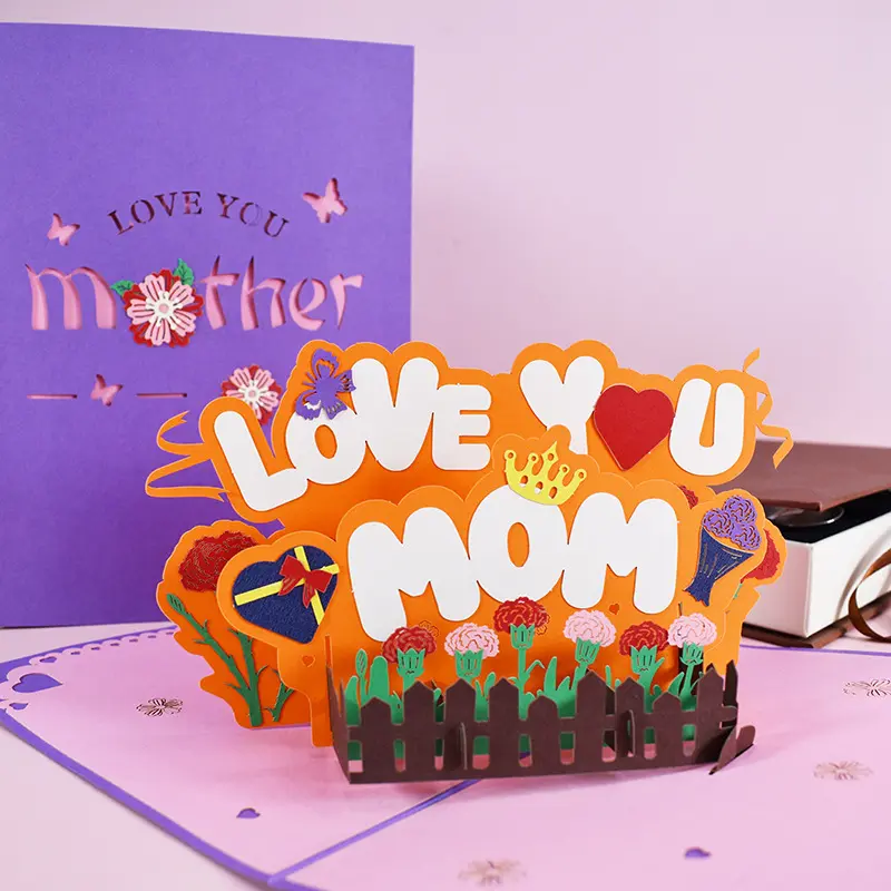 2023 vendita calda festa della mamma nuovo Pop-up creativo 3D biglietto di auguri personalizzato regalo per la festa della mamma