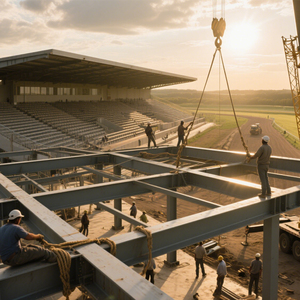 Prefabricated Football <strong>Stadium</strong> Design Integrated with Steel Structure for Sport <strong>Stadium</strong> Construction - Product Image 2