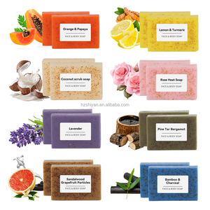 Nhiều mùi hương làm bằng tay chà xà phòng than đu đủ chanh nghệ tẩy tế bào chết Xà phòng thanh cho khuôn mặt cơ thể - Product Image 1