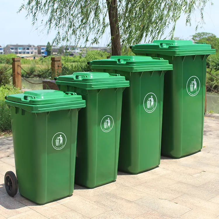 Hdpe zware recycle outdoor straat 240 liter plastic afval bin voor verkoop