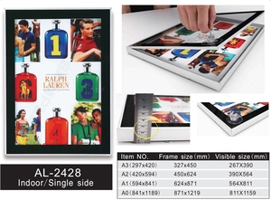 Led chiếu sáng hình chữ nhật hai mặt mỏng quảng cáo từ hộp đèn với khung hình - Product Image 3