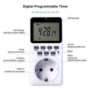 Display LCD di grandi dimensioni 220/230V Circuito di Controllo 16A Timer Digitale - Product Image 1