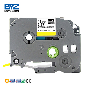 Boyeezon Băng Dán Nhãn Màu Đen Trên Màu Vàng 12Mm 8M TZ-631 Máy In Nhãn Brother Túi Nhựa Ruy Băng Máy In Tương Thích 2 Năm 12Mm * 8M - Product Image 1