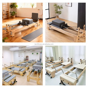 Peralatan Olahraga Pilates <span class=keywords><strong>Reformer</strong></span> Kayu Oak Berkualitas Tinggi dari Studio Wood Pilate untuk Dijual - Product Image 4